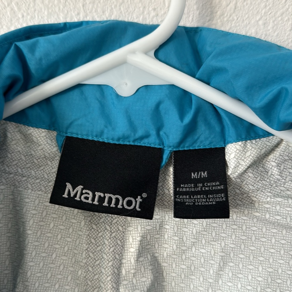 Marmot Sz M, Women’s Hooded Rain Jacket, Turquoise - Picture 2 of 8